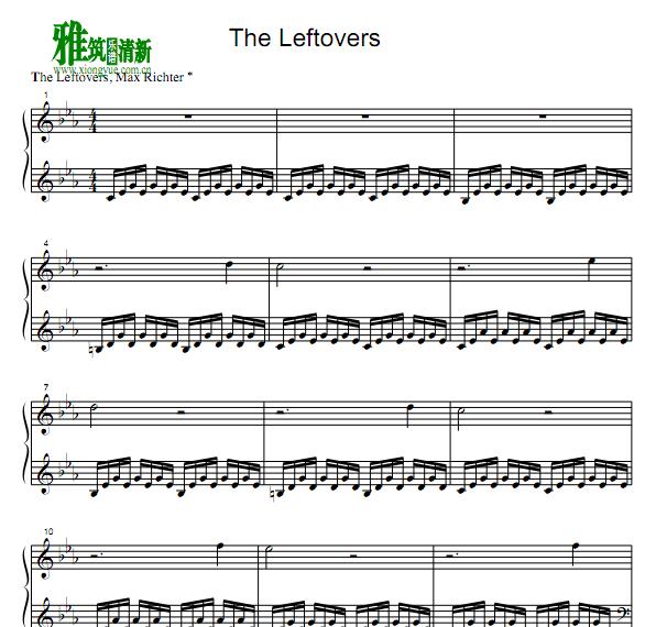 Max Richter - The Leftovers钢琴谱