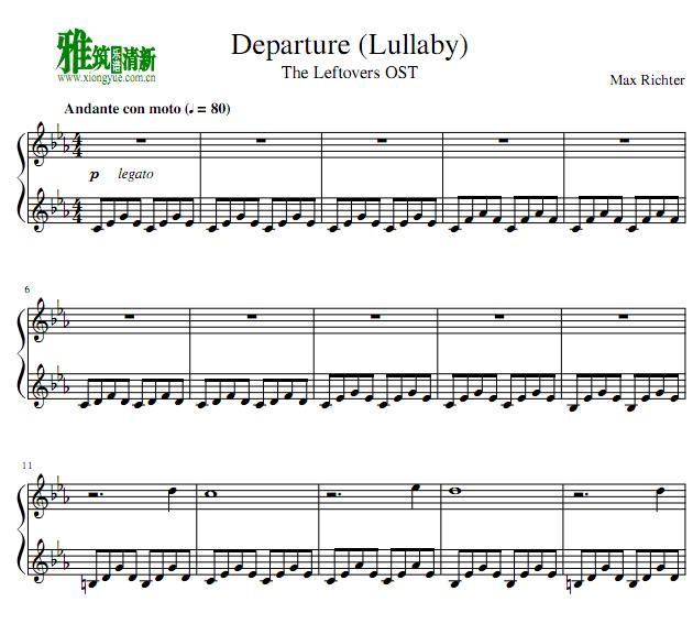 Max Richter - Departure钢琴谱