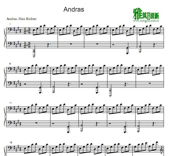Max Richter - Andras钢琴谱