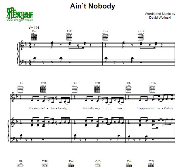 Rufus & Chaka Khan - Ain't Nobody钢琴谱