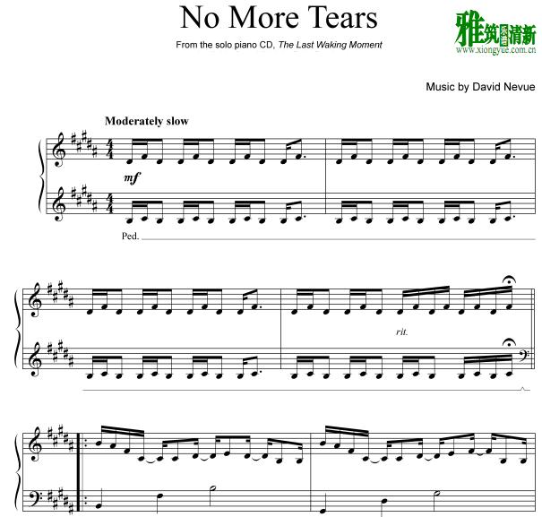 David Nevue - No More Tears钢琴谱