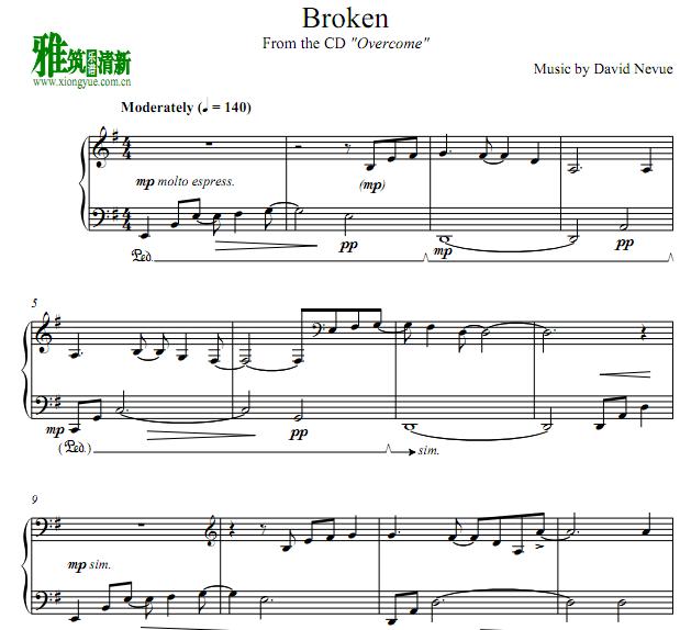 David Nevue - Broken钢琴谱