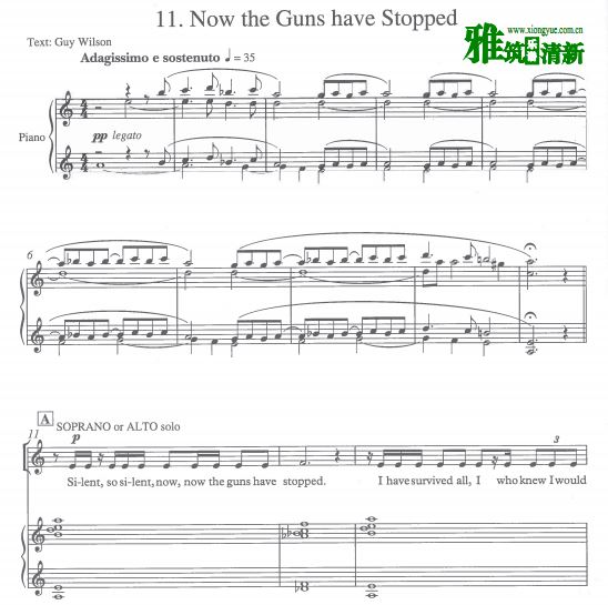 卡尔 The Armed Man - Now the Guns have Stopped合唱钢伴谱