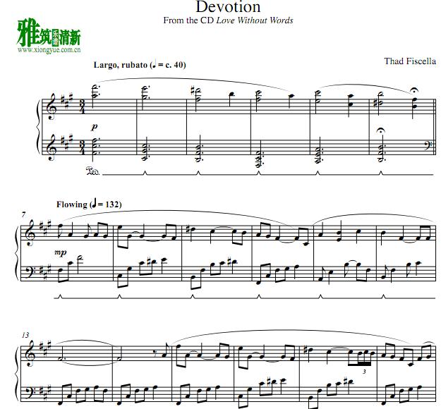 Thad Fiscella - Devotion钢琴谱