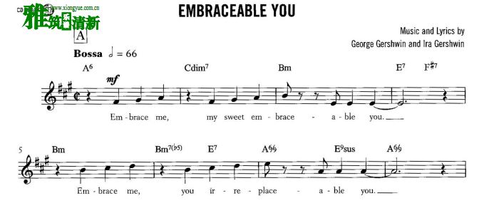 主流爵士小号谱  Embraceable You小号谱