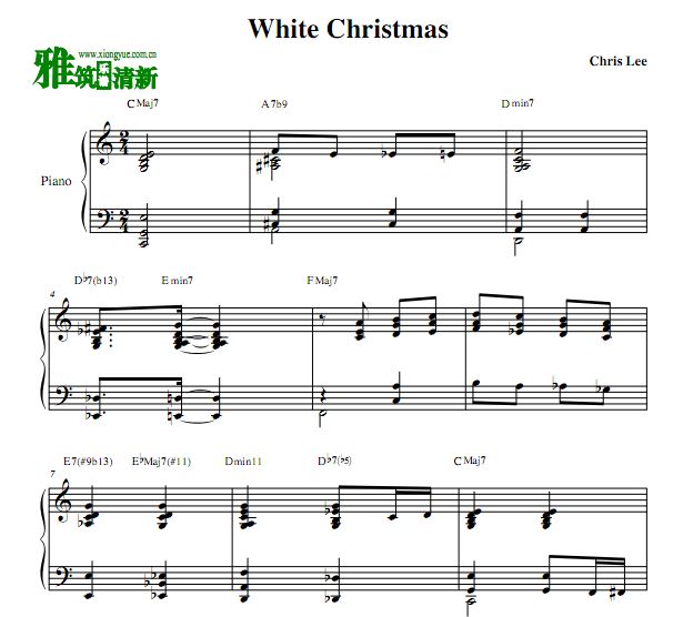 White Christmas 爵士钢琴谱