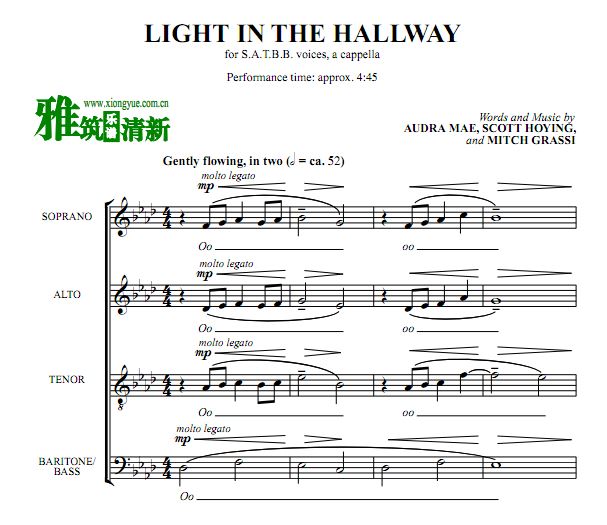 Light in the Hallwayϳ SATBB