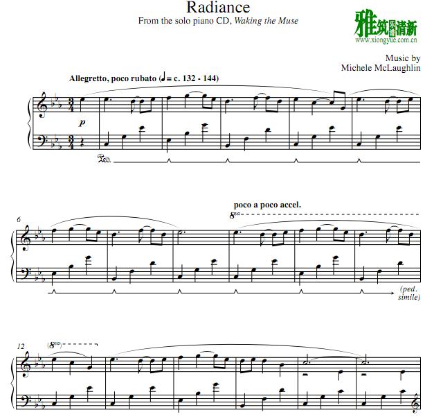 michele mclaughlin - Radiance钢琴谱