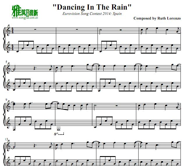 Dancing in the Rain钢琴谱