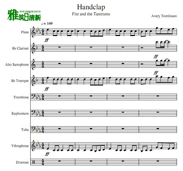handclap管乐队合奏谱