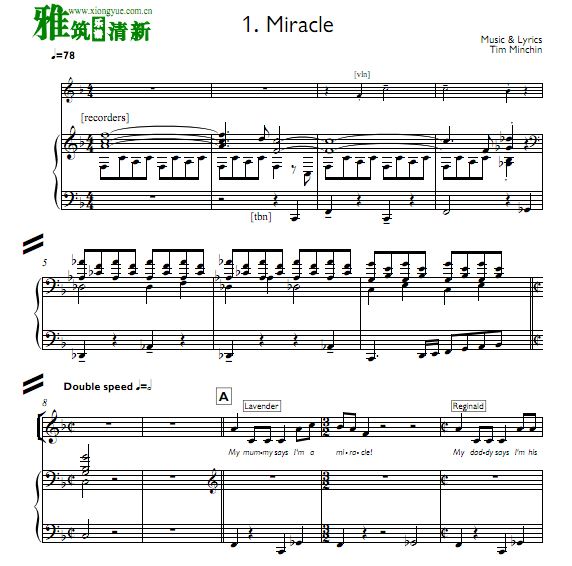 音乐剧 玛蒂尔达 Matilda Miracle 原版钢琴伴奏声乐谱