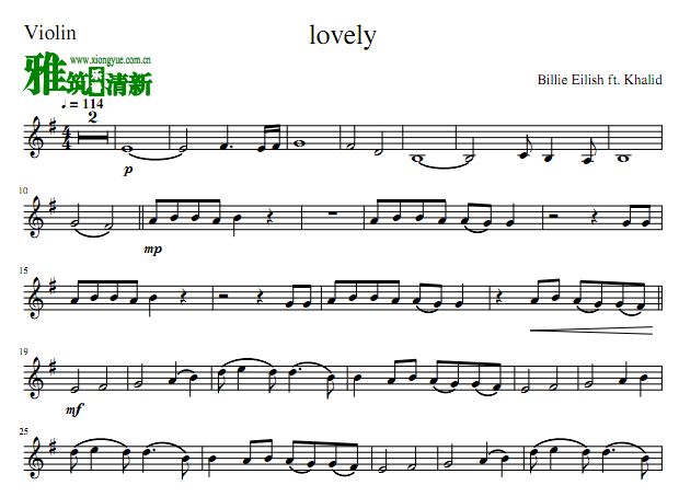 lovely 小提琴谱