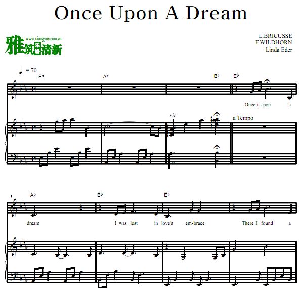 Linda Eder - Once Upon A Dream 钢琴谱