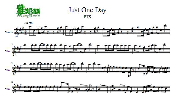 bts - Just One Day小提琴谱