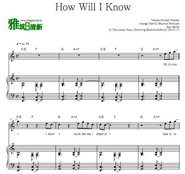 Sam Smith - How Will I Know ٰ