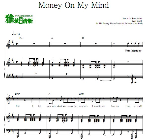 Sam Smith - Money On My Mind  