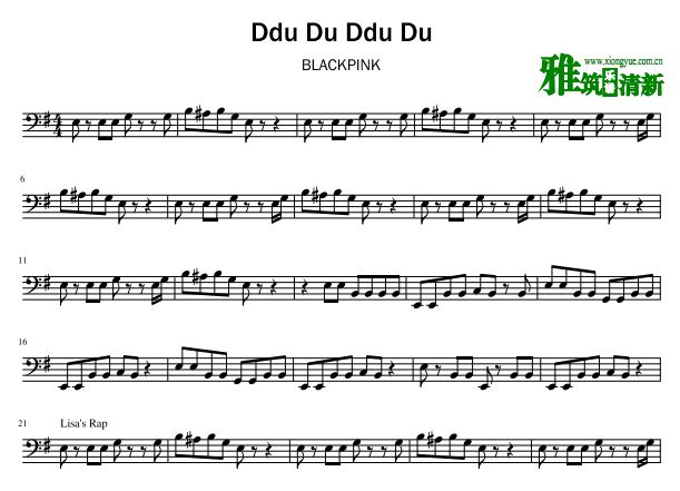 BLACKPINK - DDU-DU DDU-DU 大提琴谱