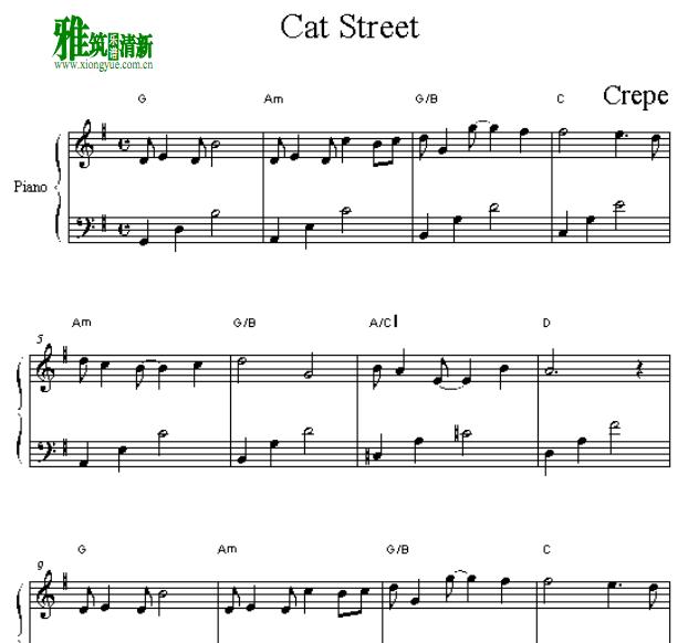 Crepe - Cat Street钢琴谱