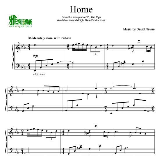 David Nevue - Home钢琴谱