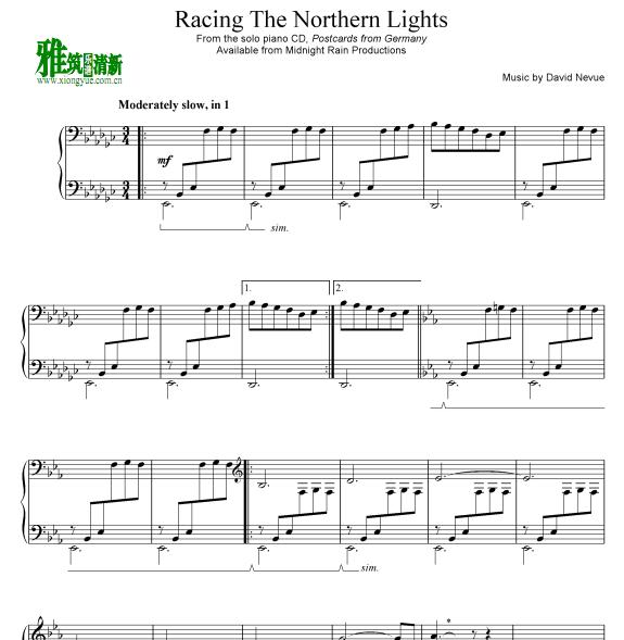 David Nevue - Racing The Northern Lights钢琴谱