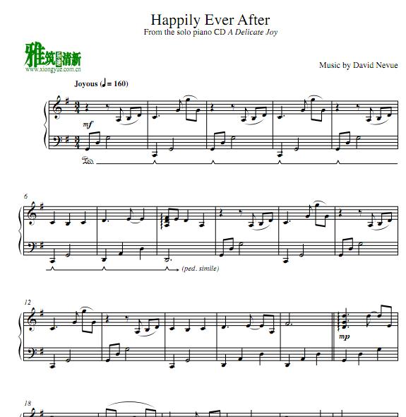 David Nevue - happily ever after钢琴谱