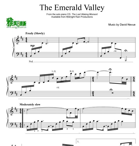David Nevue - The Emerald Valley钢琴谱