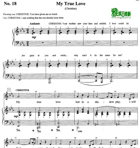 Phantom - My True Love歌谱 正谱