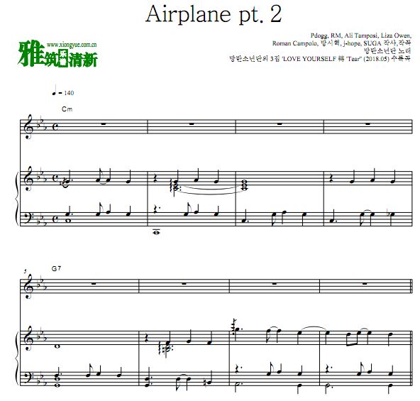 BTS - Airplane pt.2钢琴伴奏谱