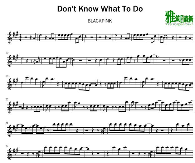 BLACKPINK - Don't Know What To Do小提琴谱