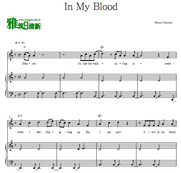 Shawn Mendes - In My Blood 