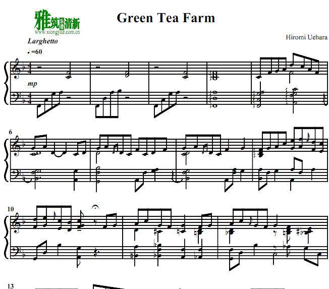 Green Tea Farm钢琴谱