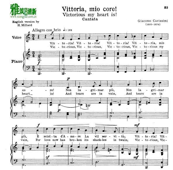 Vittoria, Vittoria  - Giacomo Carissimiٰ