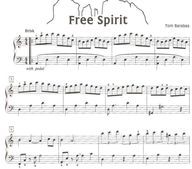 tom barabas - free spirit钢琴谱
