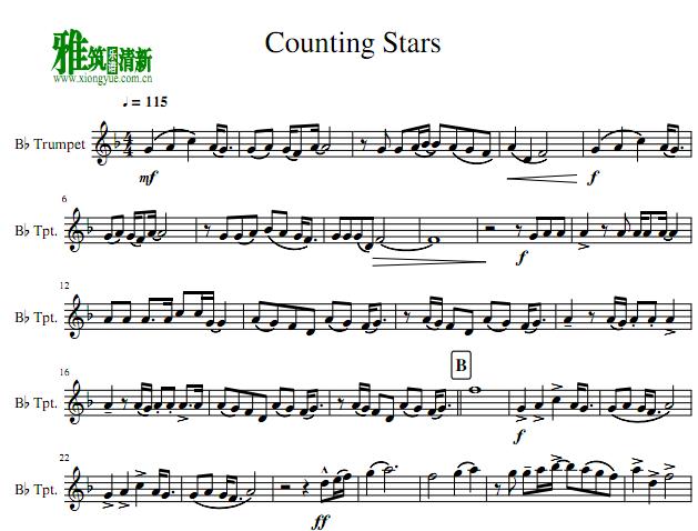 Counting Star 小号谱
