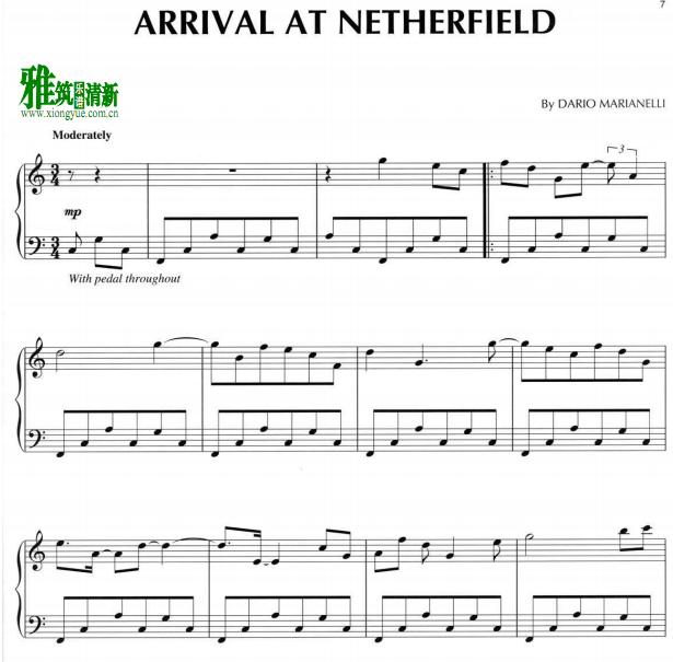 Dario Marianelli - arrival at netherfield钢琴谱