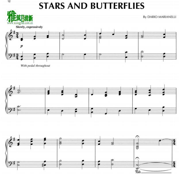 Dario Marianelli - stars and butterflies钢琴谱