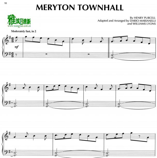 Dario Marianelli - meryton townhall钢琴谱
