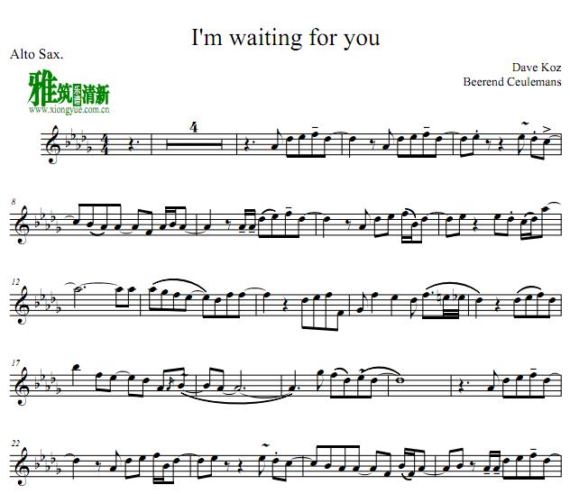 I'm waiting for you萨克斯
