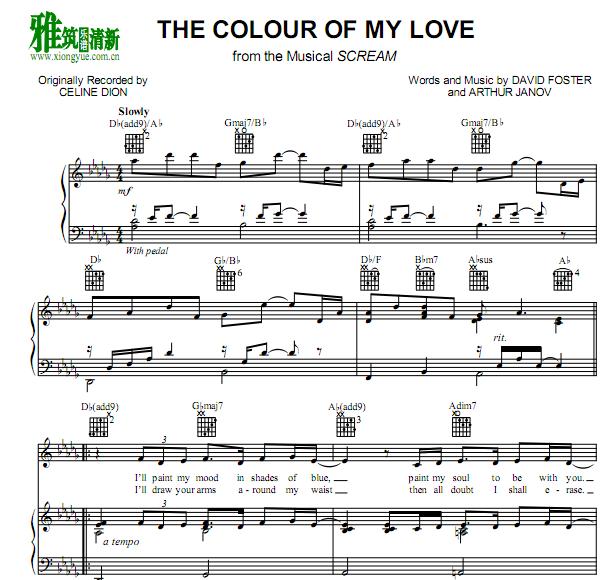 Celine Dion - The Colour Of My Love