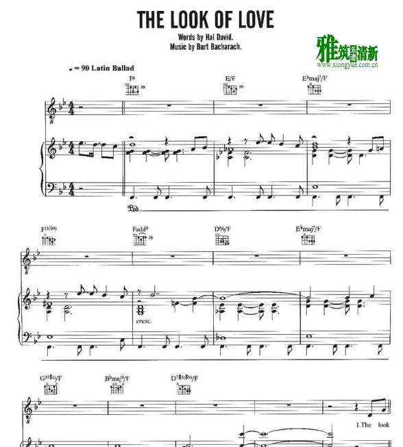 Diana Krall - The Look Of Love钢琴伴奏谱