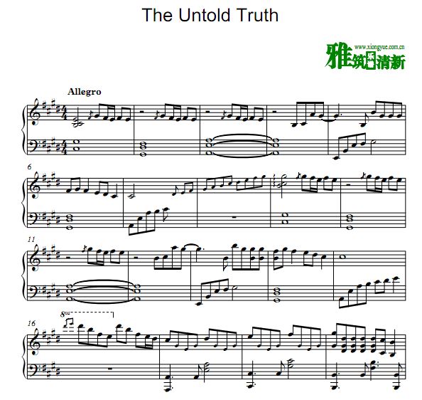 BTS防弹少年团 The Untold Truth独奏钢琴谱