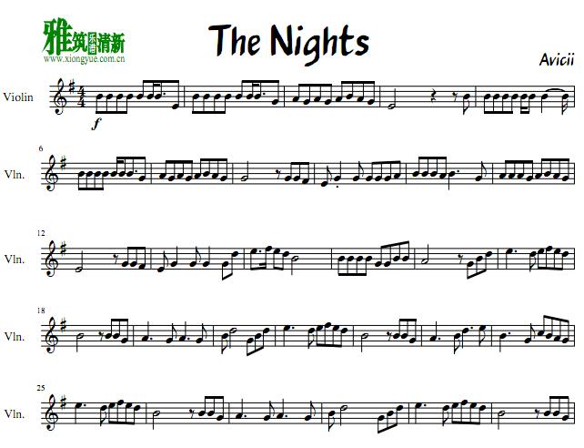 thenights歌词,theshow歌词 avicii - the nights小提琴谱