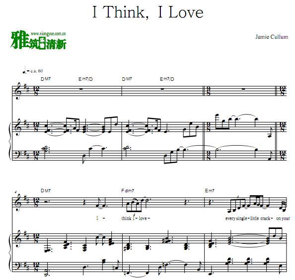 Jamie Cullum - I Think, I Love 钢琴伴奏谱歌谱