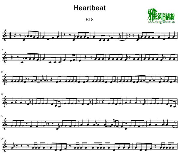 BTS - heartbeat小提琴谱