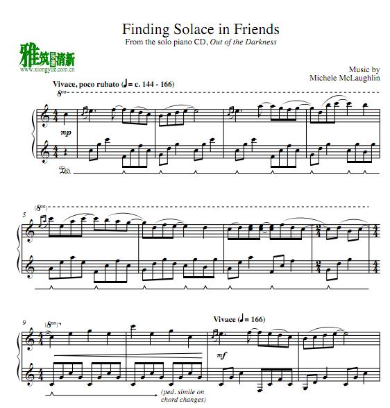 Michele McLaughlin - Finding Solace in Friends钢琴谱