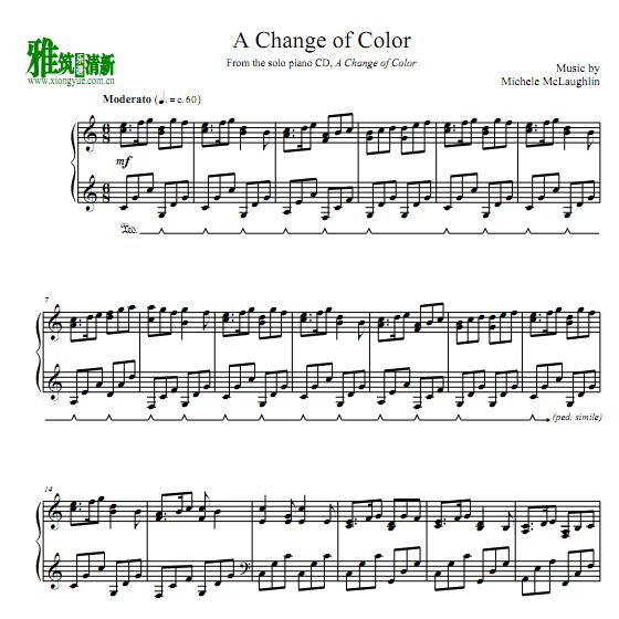Michele McLaughlin - A Change of Color钢琴谱