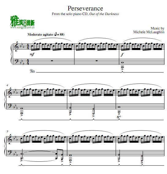 Michele McLaughlin - Perseverance钢琴谱