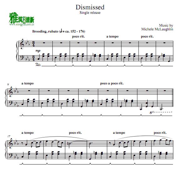 Michele McLaughlin - Dismissed钢琴谱