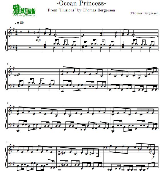 Thomas Bergersen - Ocean Princess钢琴谱