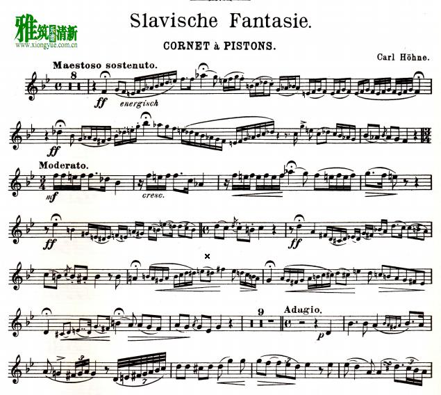 Slavische Fantasie斯拉夫幻想曲小号谱